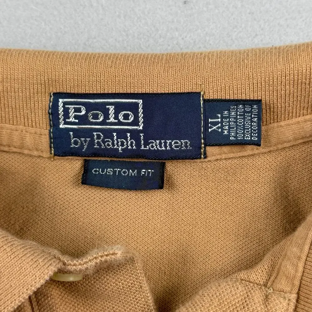Polo Ralph Lauren Custom Fit Polo Shirt XL Tan